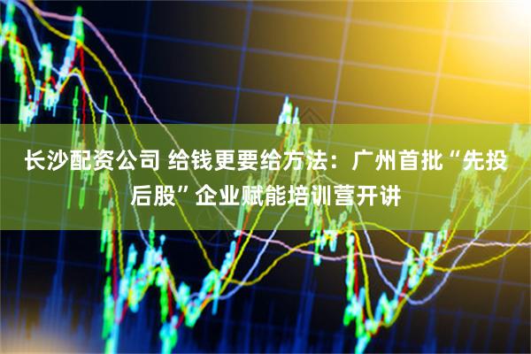 长沙配资公司 给钱更要给方法：广州首批“先投后股”企业赋能培训营开讲